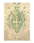 Sophie Jasmine Green Machine Made Rug, a vibrant burst of emerald and sage, sprawls across a light hardwood floor. Sunlight catches the subtle sheen of its machine-made fibers, highlighting the intricate, Jasmine-inspired floral pattern. Modern yet timeless, it anchors a living space, inviting comfort and elegance.