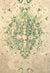 Isolated view of Sophie Jasmine Green Machine Made Rug, showcasing its intricate floral design against a rich, verdant green backdrop.