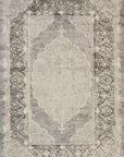 Isolated view of Bianca Warm Gray Machine Made Rug, showcasing its subtle, textured pattern.
