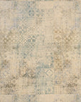 Isolated view of Selene Handcrafted Green Machine Made Rug, showcasing its design.