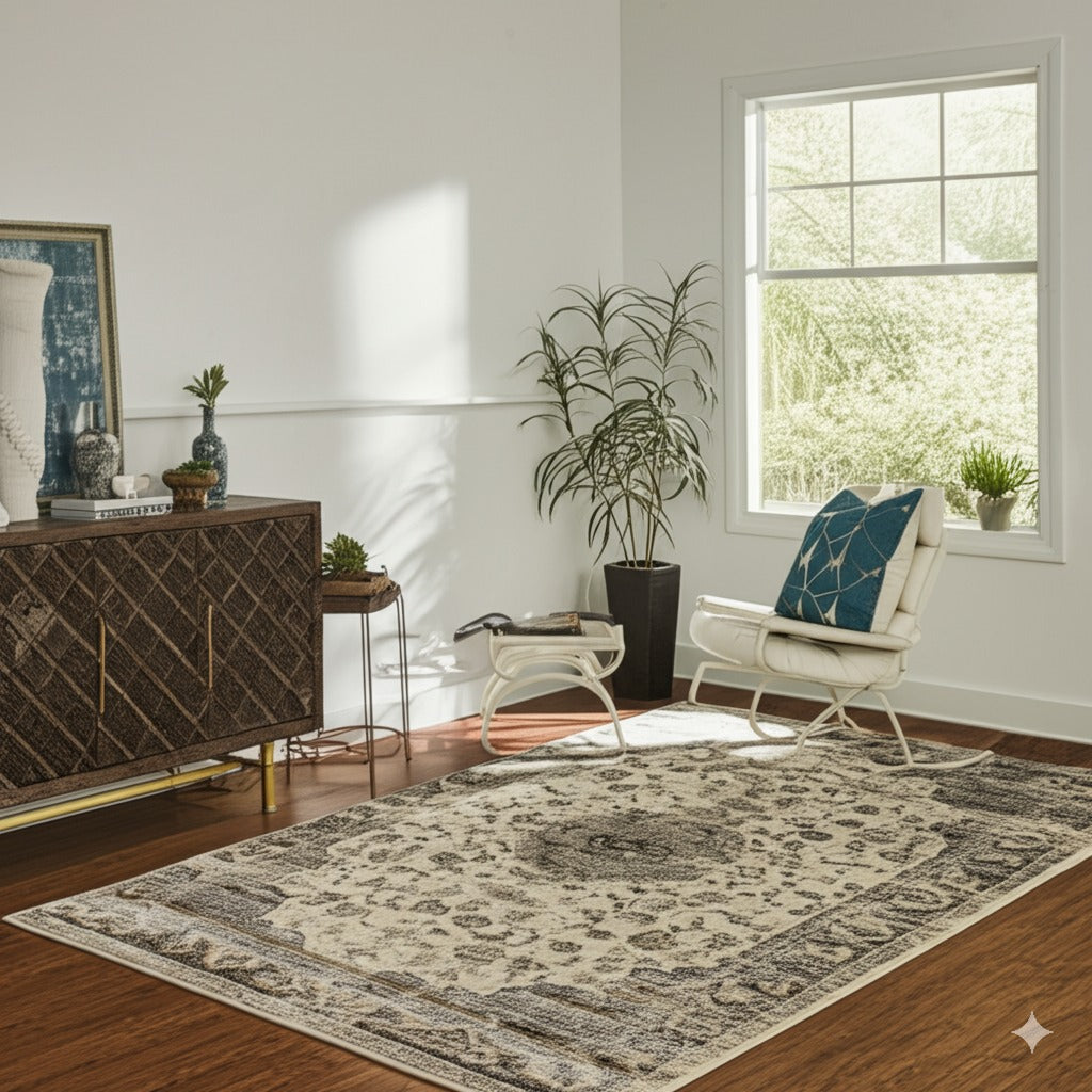 Sloane Chloe Ivory Machine Made Rug