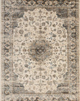 Isolated view of Sloane Chloe Ivory Machine Made Rug, highlighting its subtle geometric pattern woven in soft ivory tones.