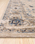 Elegant Lila Ivory Machine Made Rug, displaying a subtle floral pattern in soft lilac and ivory tones, lending a touch of refined elegance to a living space.