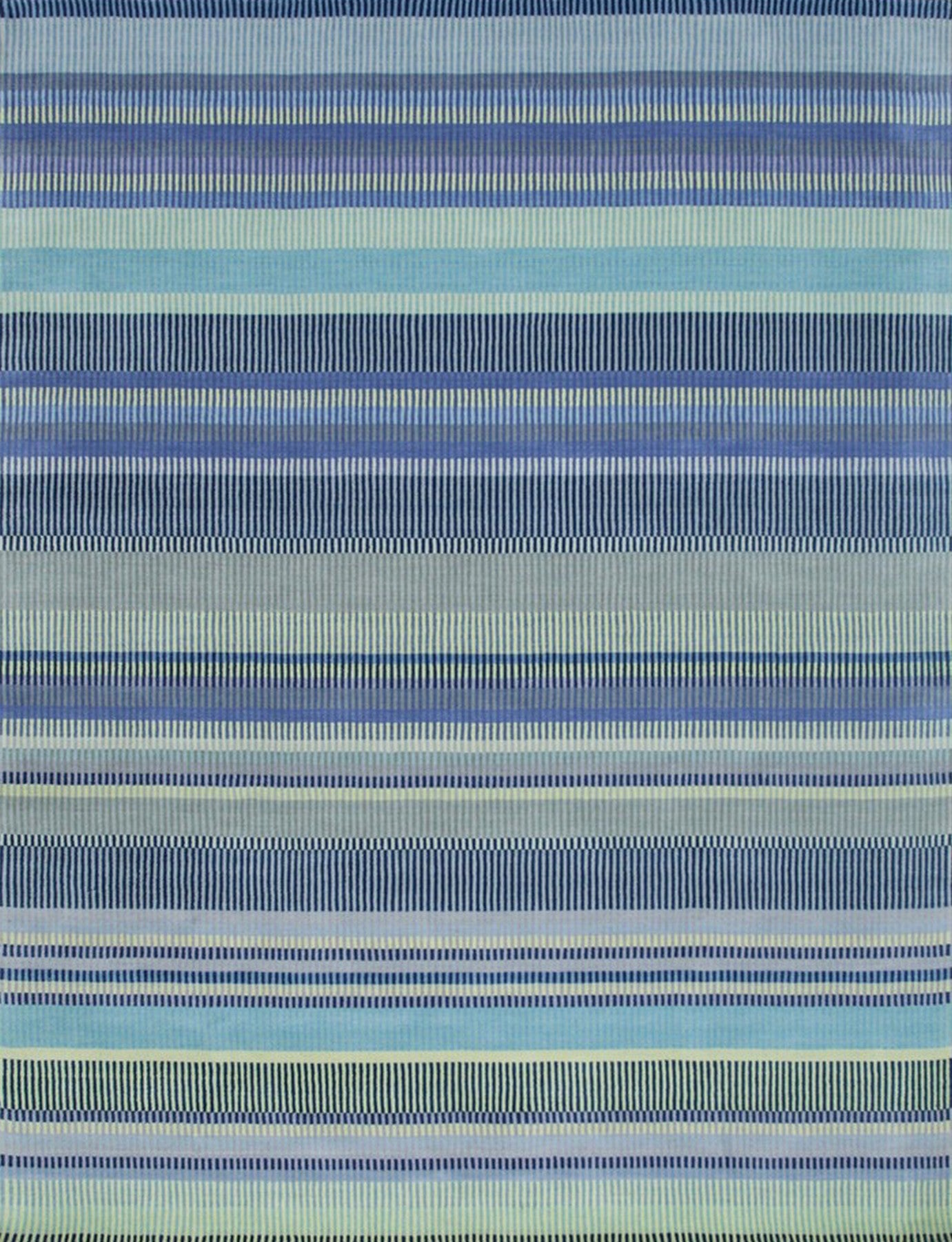 Isolated view of Comfortable Striped Lavender Handmade Wool Rug, showcasing its striped design.
