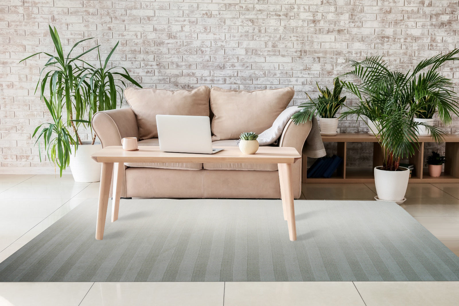 Yara Alluring Black & White Handmade Wool Rug, a monochrome statement piece gracing a sunlit living space; high-pile wool construction evokes luxurious texture and subtle pattern variation.