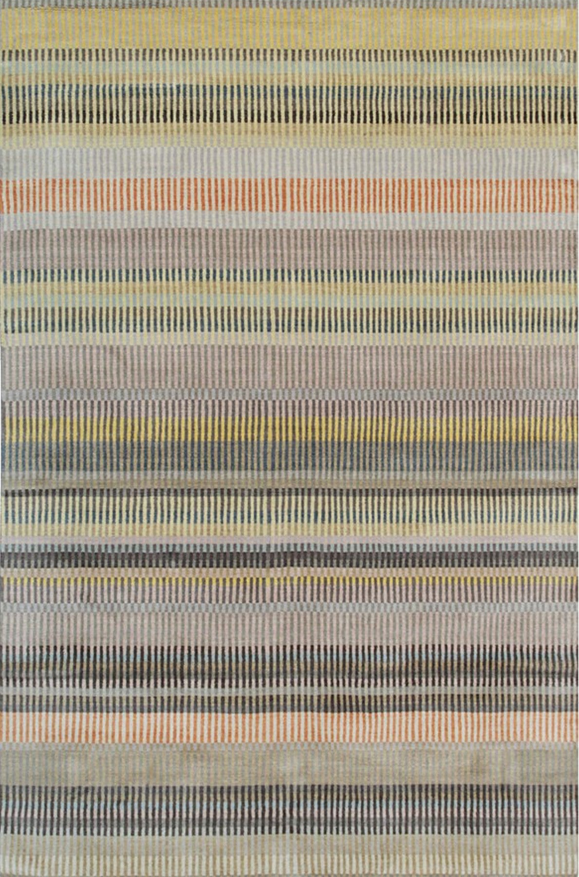 Isolated view of Louie Ophelia Beige Handmade Wool Rug, showcasing its intricate, subtly textured design in warm beige tones.