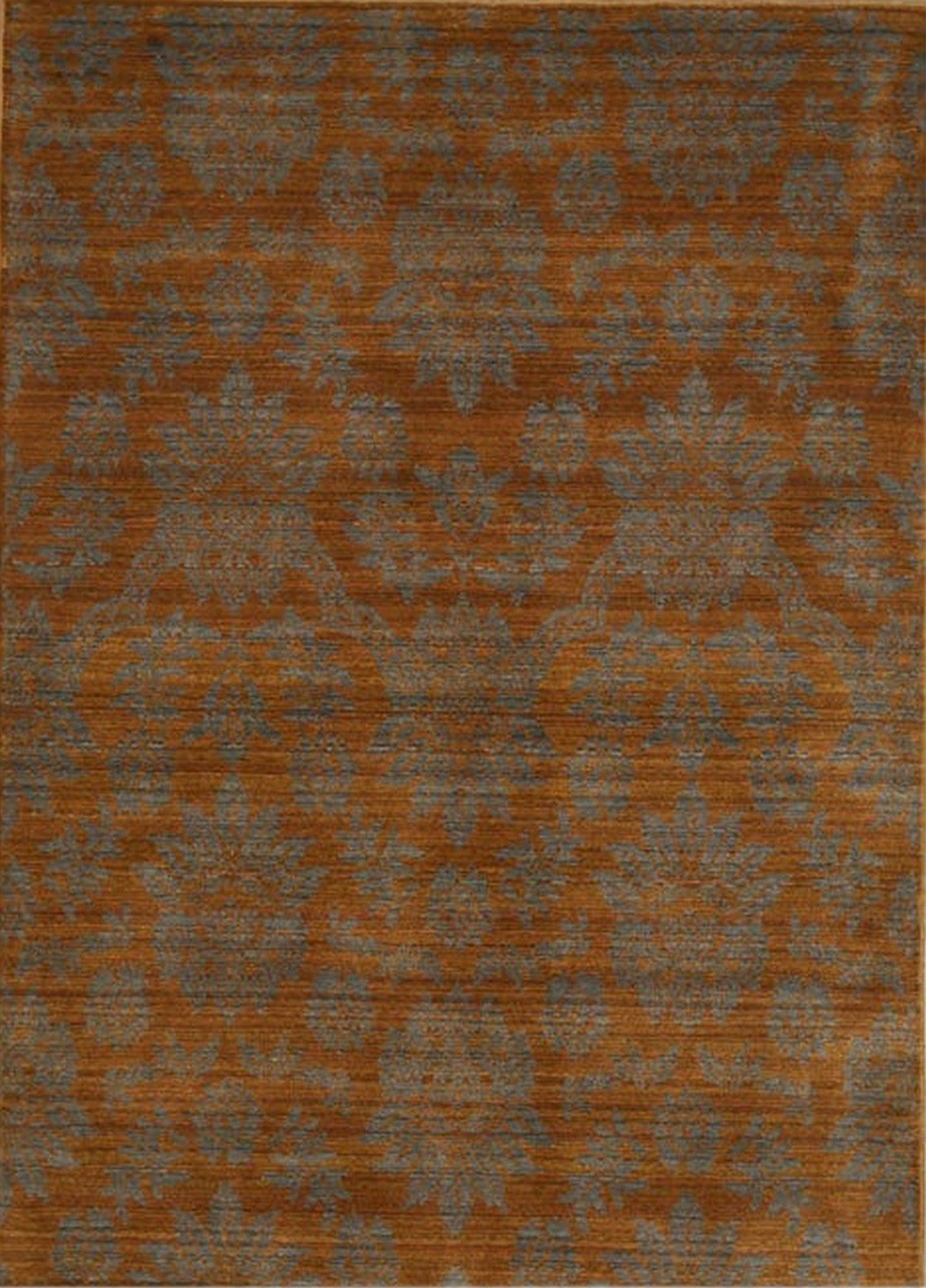 Isolated view of Ruby Inviting Brown Machine Made Wool Rug, showcasing its intricate geometric pattern in warm browns and creams.