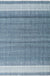 Isolated view of Delicate Elena Blue Flatweave Wool Rug, showcasing its intricate geometric pattern in shades of blue on a neutral background.