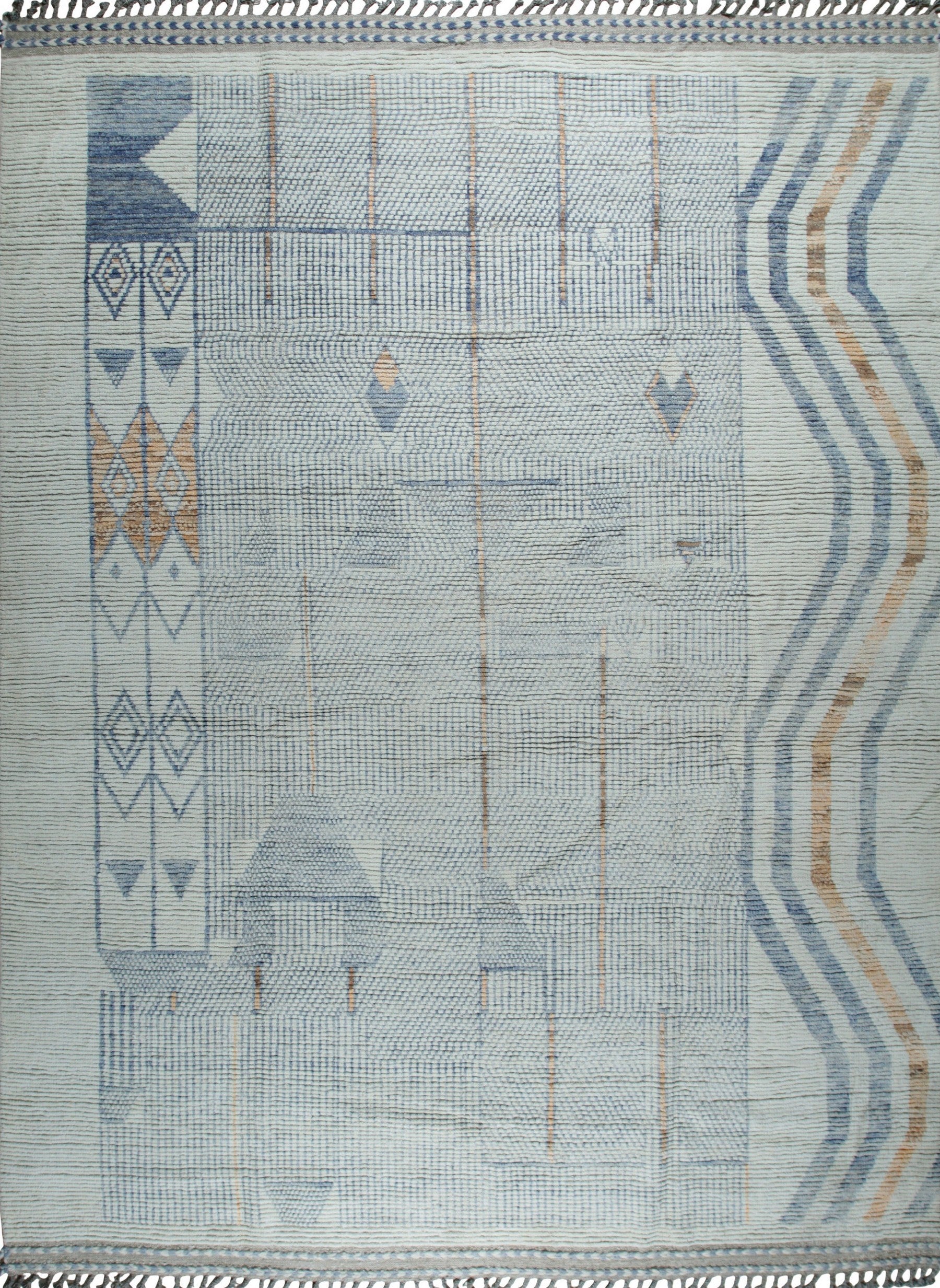 Isolated view of Aurora Multicolor Marrakech Rug, showcasing its vibrant, geometric design with intricate patterns and a rich color palette.