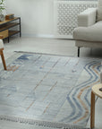 Aurora Multicolor Marrakech Rug, a vibrant tapestry of color underfoot, showcasing intricate geometric patterns reminiscent of Moroccan tilework.