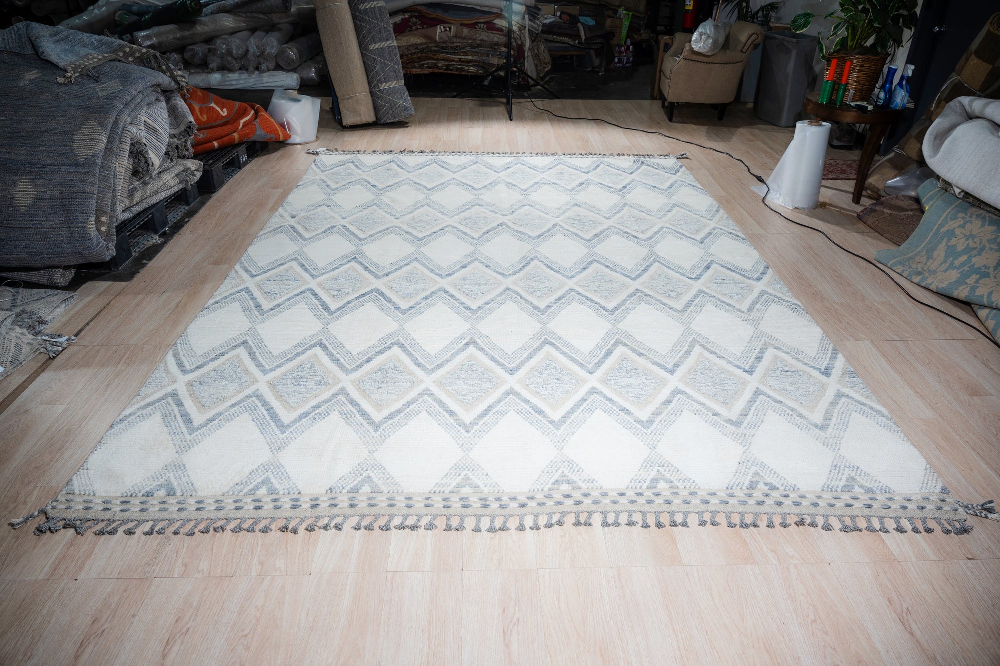 Midnight Marrakech Blue Hand-Knotted Wool Rug