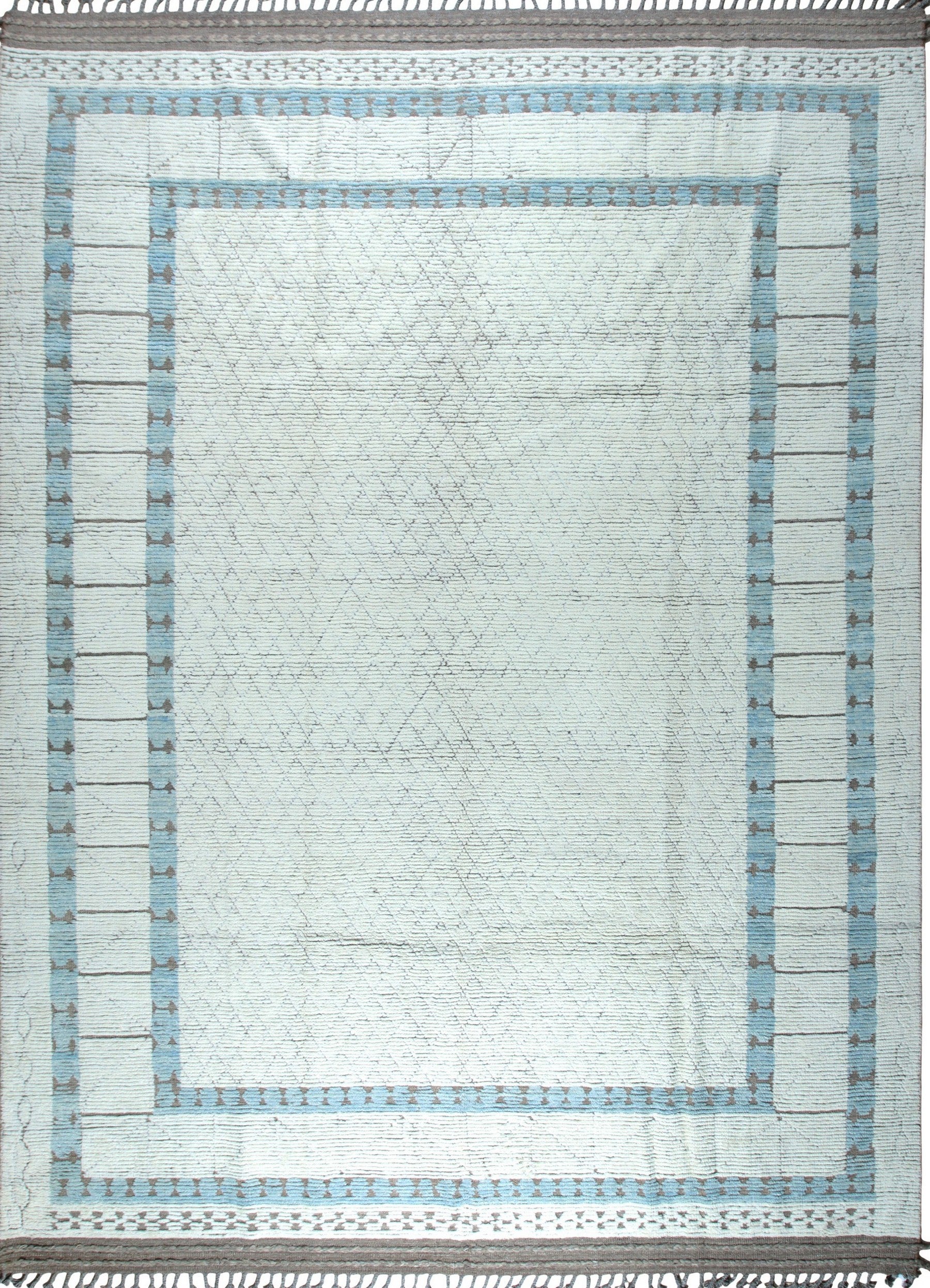 Isolated view of Timeless Marrakech Beige Hand-Knotted Wool Rug, showcasing its design.