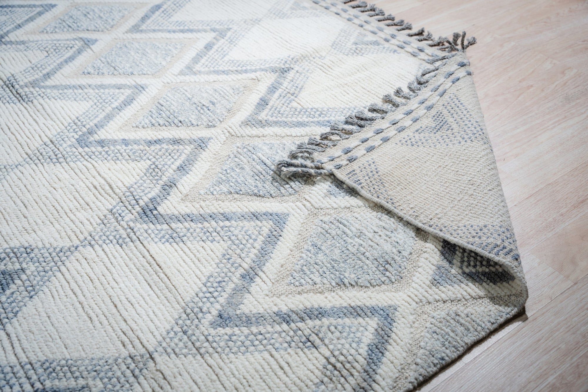 Marrakech Sandstone Beige Hand-Knotted Wool Rug