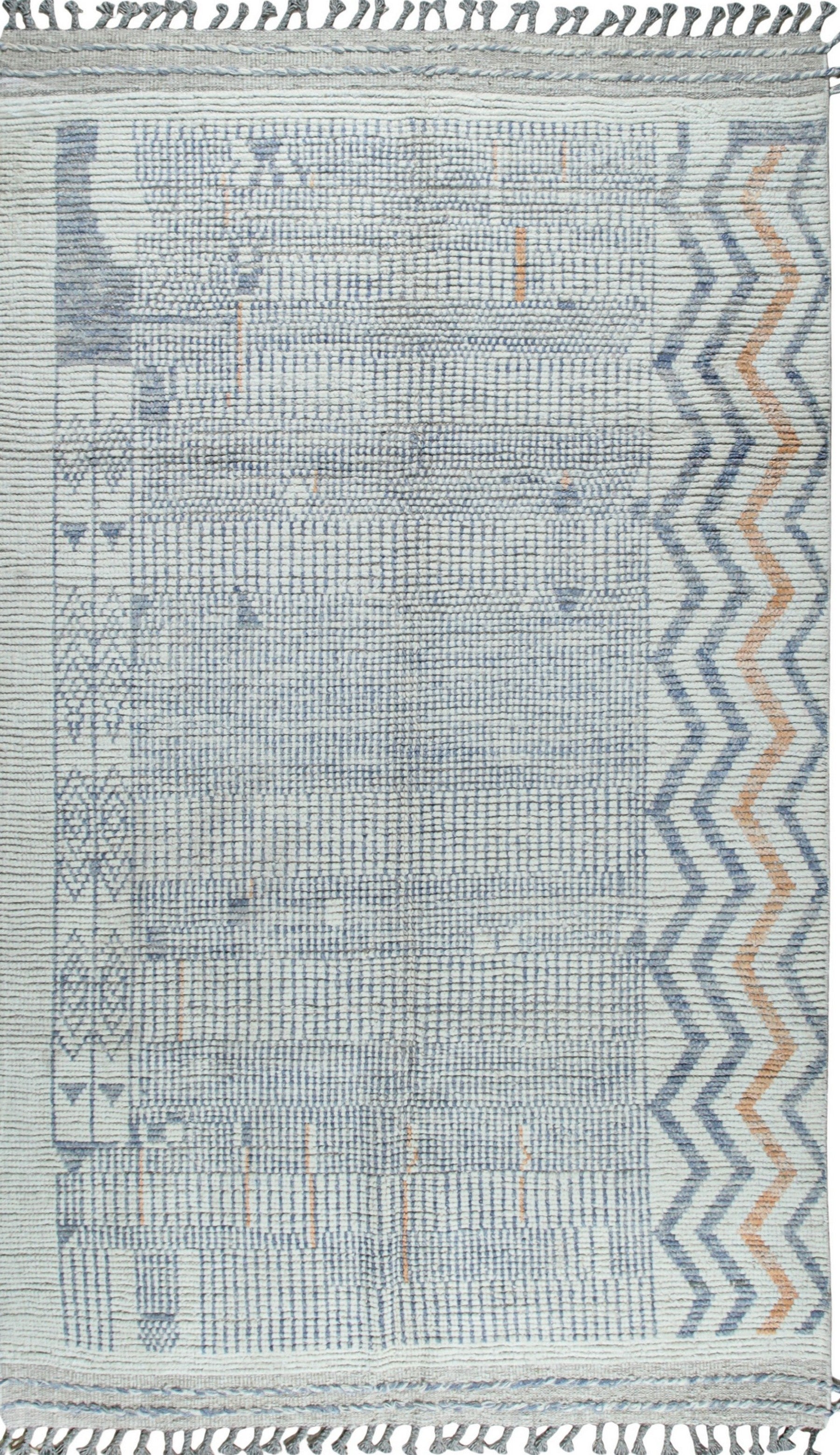 Isolated view of Subtle Marrakech Ivory Hand-Knotted Wool Rug, showcasing its design.