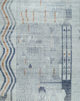 Isolated view of Abstract Marrakech Ivory Hand-Knotted Wool Rug, showcasing its design.