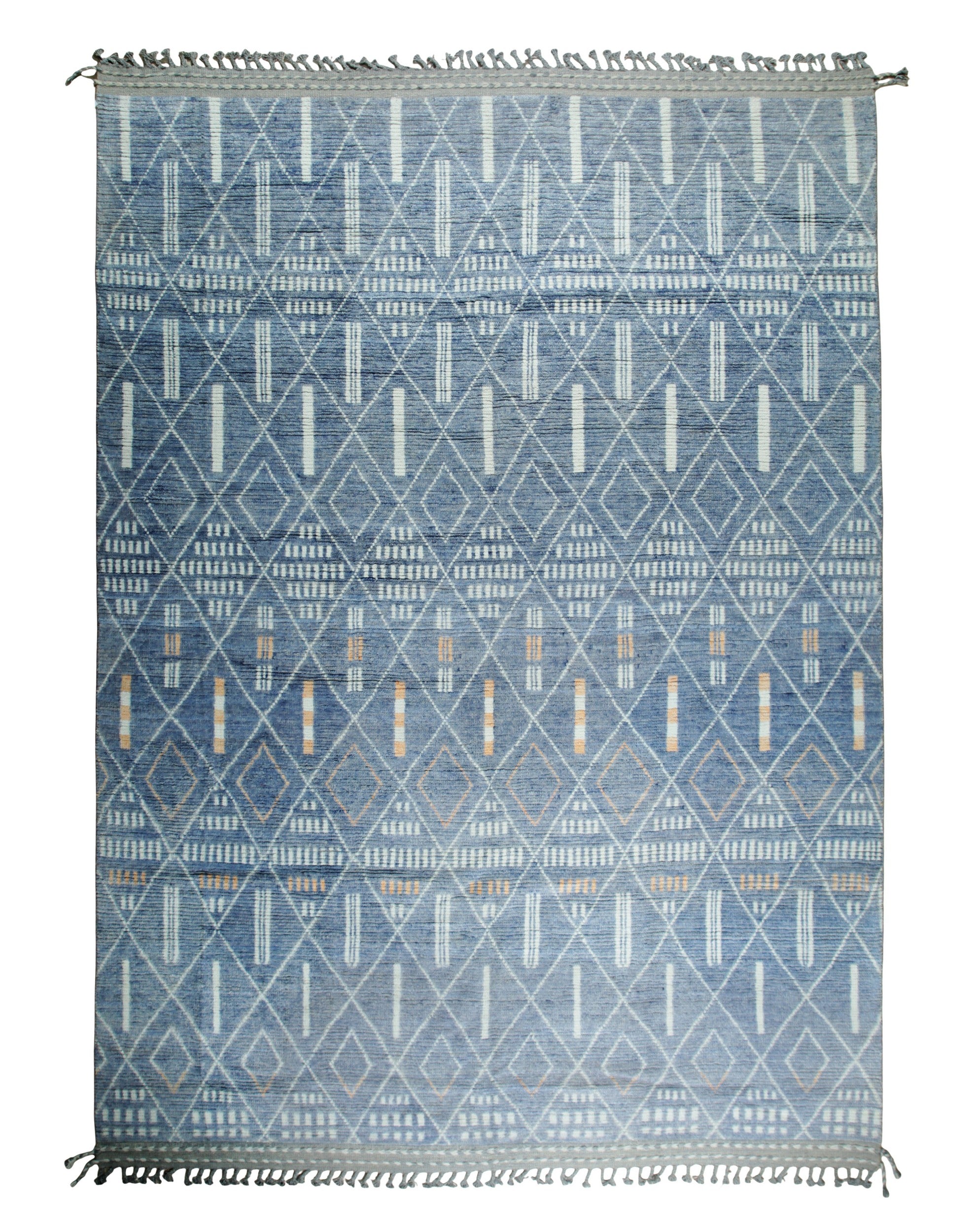 Marrakech Mirage Blue Hand-Knotted Wool Rug