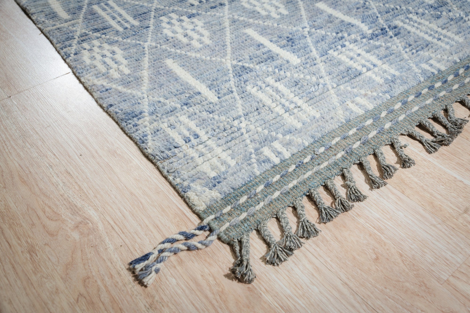 Marrakech Mirage Blue Hand-Knotted Wool Rug