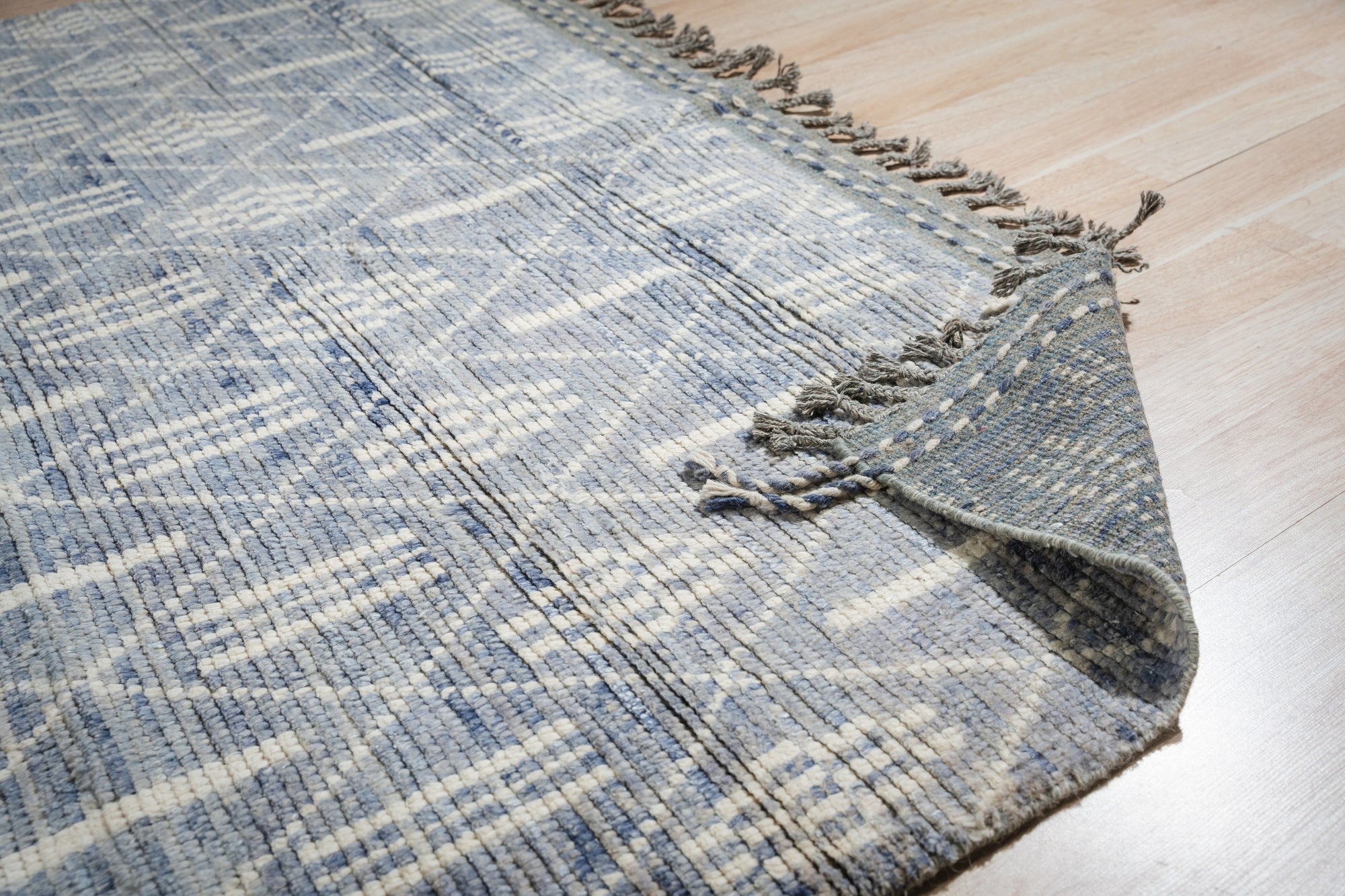 Marrakech Mirage Blue Hand-Knotted Wool Rug
