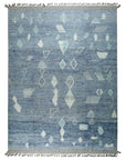 Desert Veil Blue Hand-Knotted Wool Rug