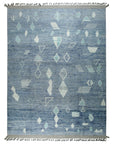 Desert Veil Blue Hand-Knotted Wool Rug