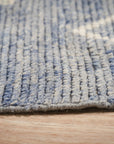 Desert Veil Blue Hand-Knotted Wool Rug