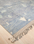 Desert Veil Blue Hand-Knotted Wool Rug
