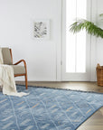 Atlas Echo Blue Hand-Knotted Wool Rug