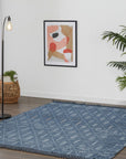 Atlas Echo Blue Hand-Knotted Wool Rug