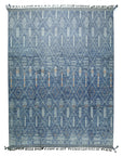 Atlas Echo Blue Hand-Knotted Wool Rug
