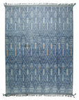 Atlas Echo Blue Hand-Knotted Wool Rug