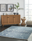 Marrakech Ocean Blue Hand-Knotted Wool Rug