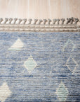 Marrakech Ocean Blue Hand-Knotted Wool Rug