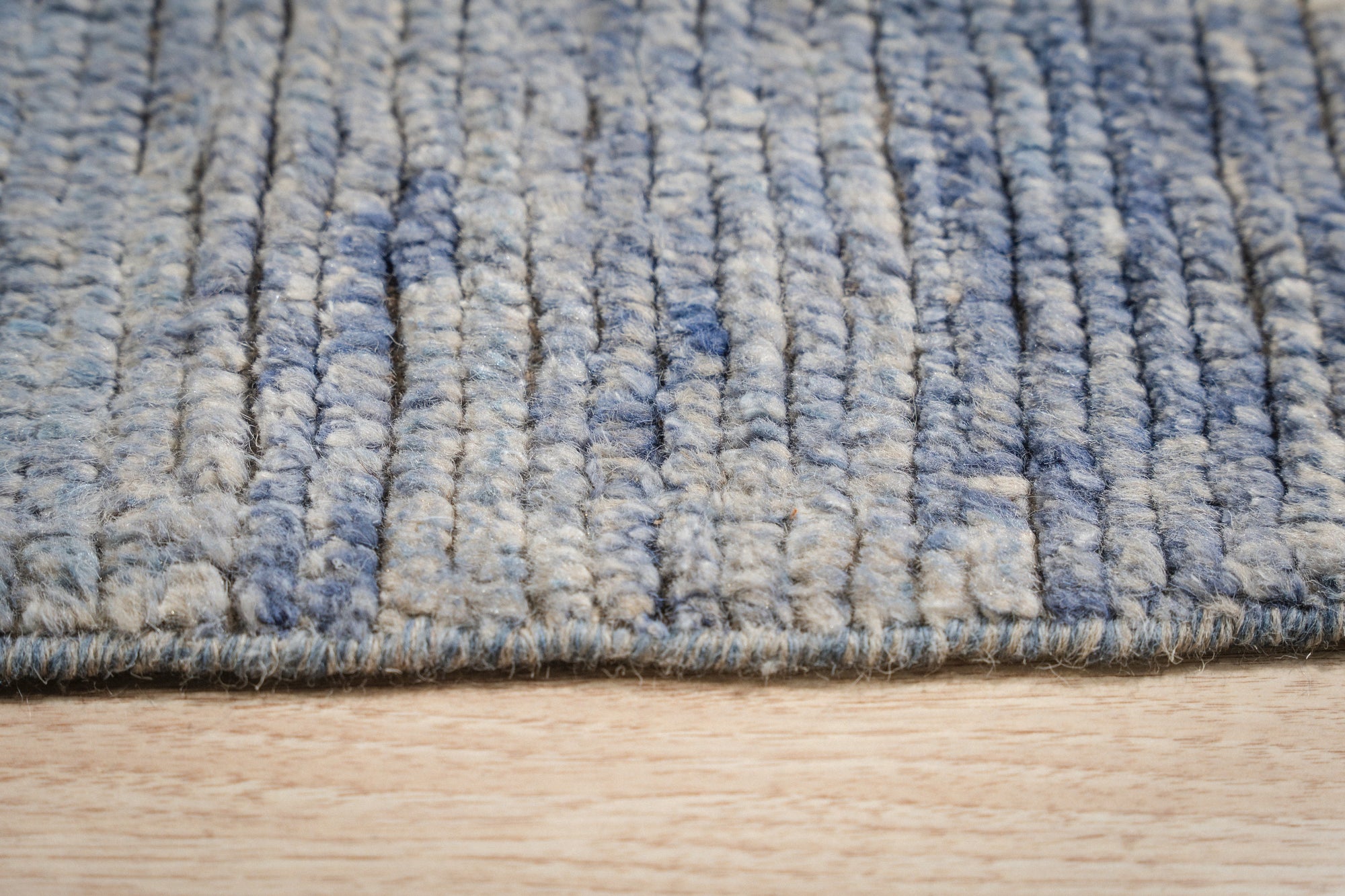 Marrakech Ocean Blue Hand-Knotted Wool Rug