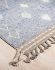 Marrakech Ocean Blue Hand-Knotted Wool Rug