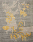 Isolated view of Sloane Giselle Gray Hand Knotted Wool & Viscose Rug, showcasing its design.