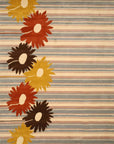 Isolated view of Artistic Maya Multicolor Hand Tufted Wool Rug, showcasing its vibrant, geometric design.