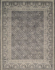 Isolated view of Rhea Elena Purple Hand Knotted Wool Rug, showcasing its design.