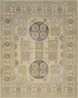 Isolated view of Ava Sophie Beige Hand Knotted Wool Rug, showcasing its design.