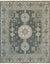 Isolated view of Rhea Traditional Green Hand Knotted Wool Rug, showcasing its intricate, classic design.