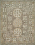 Isolated view of Classic Tessa Brown Hand Knotted Wool Rug, showcasing its design.