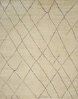 Isolated view of Jade Trellis Beige Hand Knotted Wool Rug, showcasing its design.