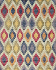 Isolated view of Sumptuous Majestic Multicolor Hand Knotted Wool & Bamboo Silk Rug, showcasing its intricate design.