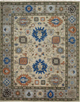 Enchanting Traditional Beige Hand Knotted Wool Rug