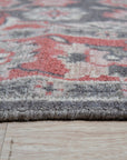 Majestic Classic Rust Hand Knotted Wool Rug, a warm rust-toned wool rug with intricate traditional patterns, filling a bright living room space.