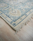Elegant Ivory & Sapphire Traditional Ornate Rug