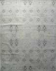 Isolated view of Lush Traditional Gray Hand Knotted Wool Rug, showcasing its design.