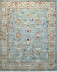 Isolated view of Brenda Xena Blue Hand Tufted Wool Rug, showcasing its design.