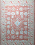 Isolated view of Cozy Sumptuous Rust Hand Knotted Wool Rug, showcasing its design.