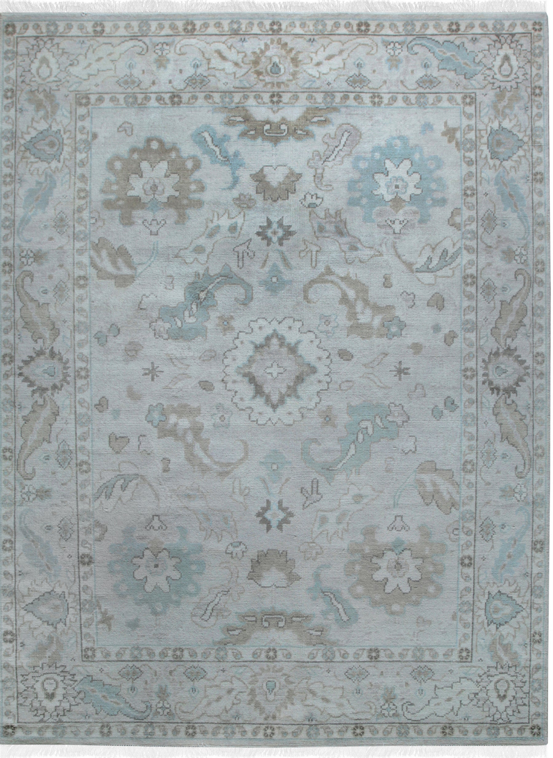 Isolated view of Classic Tessa Beige Nan Rug, showcasing its subtly textured surface and understated geometric pattern in soft beige tones.