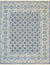 Isolated view of Bespoke Oriental Blue Hand Knotted Wool Rug, showcasing its intricate floral and geometric design.